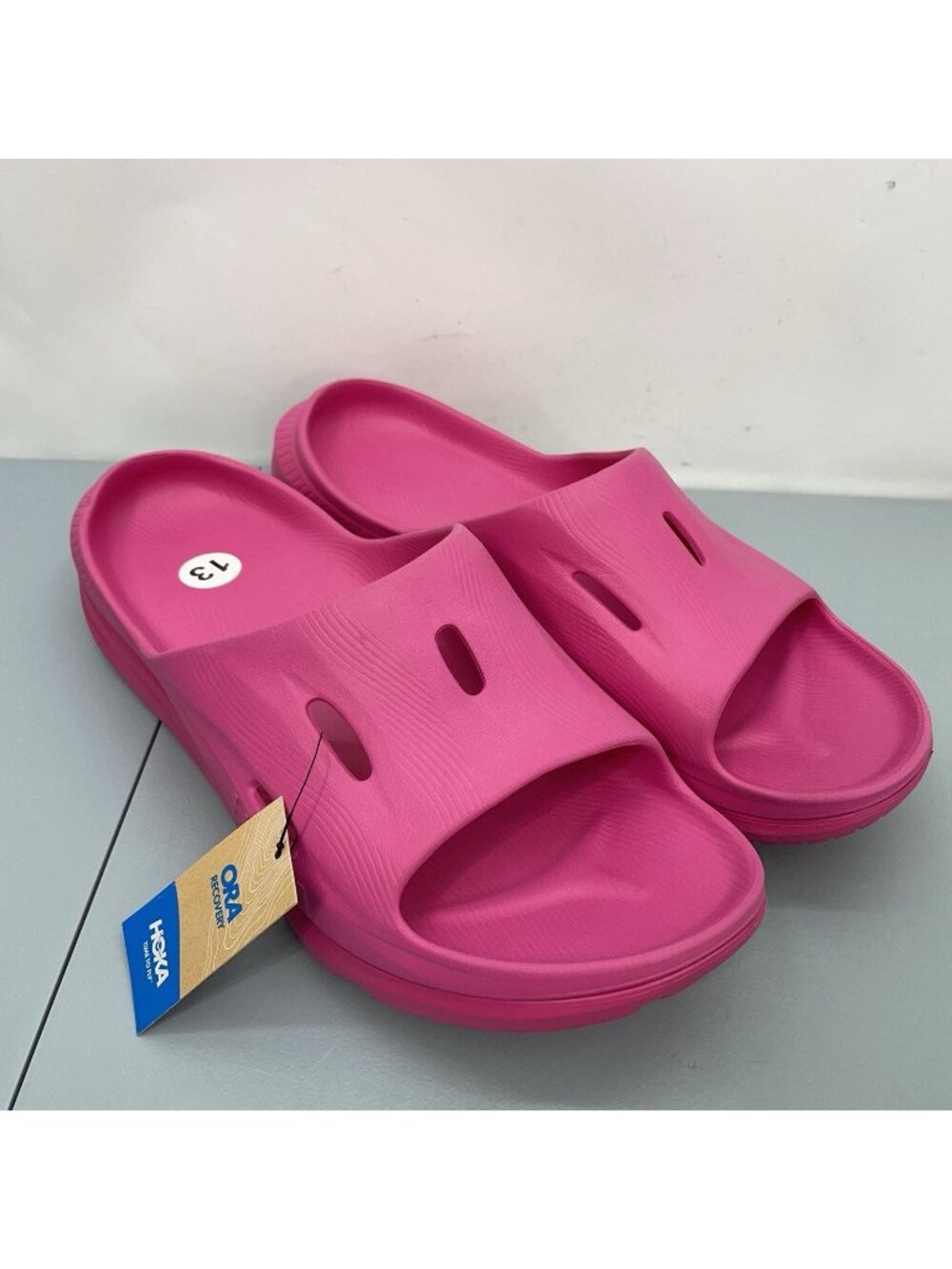 Hoka Ora Recovery Slide 3 Sandals Comfort Slip On Pink Mens 13